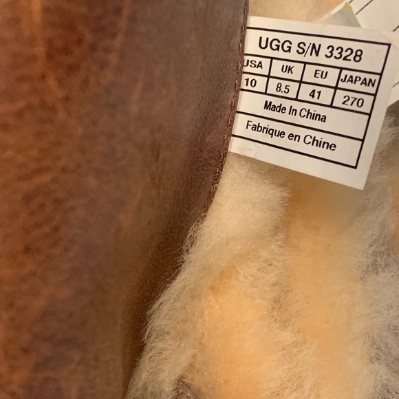 UGG Australia Tularosa Aztec Leather Lace Up Tall Boot Chocolate - Picture 4 of 15